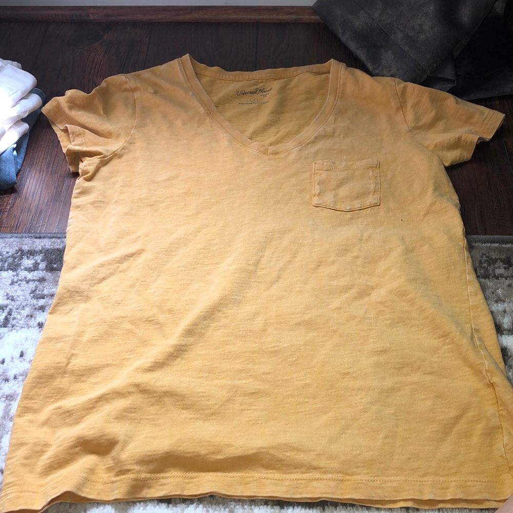 Yellow V-Neck T-Shirt